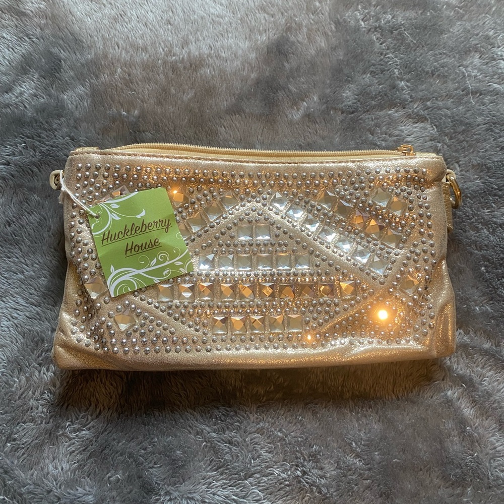 Glamorous Gold Jeweled Purse